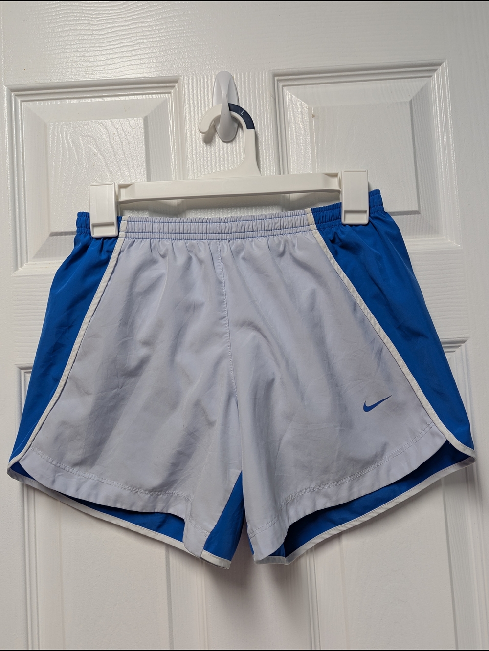 Nike Women's Blue and White Running Shorts